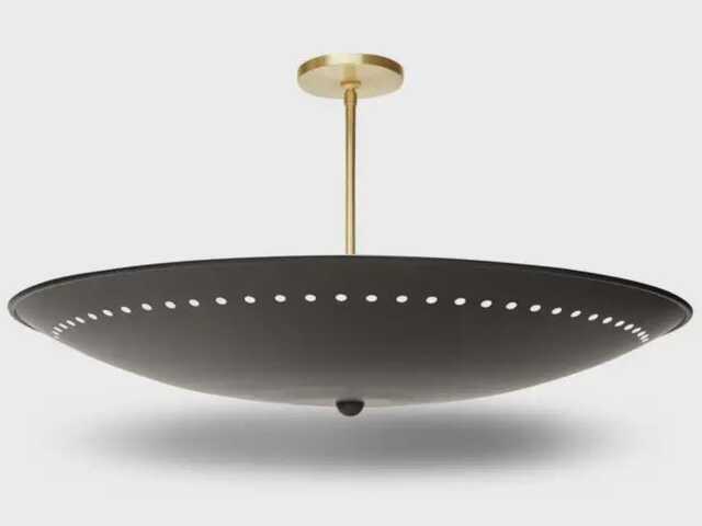 1950S Mid Century Castello Dome By Fanning Brass Modern Style Sputnik Chandelier/ Kalmar Stilnovo Style/ Chandelier Flush Mount - image 1