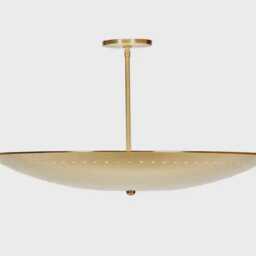 1950S Mid Century Castello Dome By Fanning Brass Modern Style Sputnik Chandelier/ Kalmar Stilnovo Style/ Chandelier Flush Mount - thumbnail 2