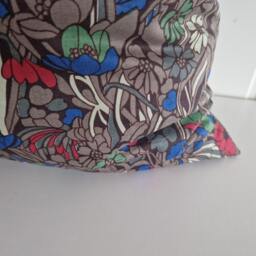 Retro Brown/ Red/ Blue7 Green Floral Cotton Pillow-Cover, 50x50 cm/ 19, 7x19, 7 Inch, For Decorative Pillow - thumbnail 2