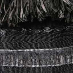African Woven Wall Hanging Black Boho Decor, Afro Modern Tapestry For Moody Gothic Home - thumbnail 4