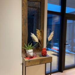 Large Rustic Oak Mirror, Industrial Home Decor - 200cm X 100 cm - thumbnail 4
