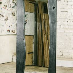 Large Rustic Oak Mirror, Industrial Home Decor - 200cm X 100 cm - thumbnail 3