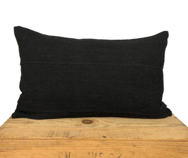 Black African Mud Cloth Pillow Cover Print Mudcloth - image 1