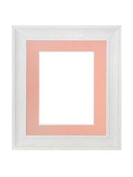 Scandi White Limed Photo Frame With Pink Mount - thumbnail 1