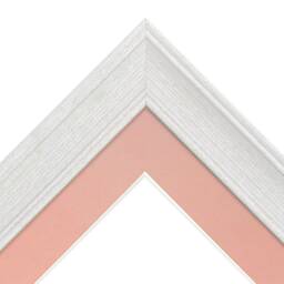 Scandi White Limed Photo Frame With Pink Mount - thumbnail 3