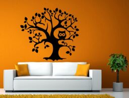 Owl Tree Night Baby Bird Leaves Leaf Nature Kids Children Room Diy Wall Stickers Decals Vinyl Mural Decor Art L2157 - thumbnail 1
