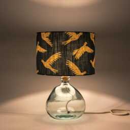 Sanderson Paper Doves Denim Lampshade, Flying Bird Country Cottage Decor, Handmade Lighting, Lover Gift - thumbnail 2