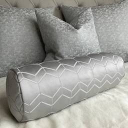 "Geometric Cushion, Bolster Cushion 16"" X 6" - thumbnail 4