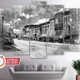 Madison Wall Art, Canvas Skyline, Print, Photo, Painting, Indiana - thumbnail 4