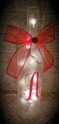 Initial Or Monogrammed Wine Bottle Lamp-Light Up Bottle-Custom Lamp-Last Name Gift-Monogram Gift-Personalized Gift - thumbnail 1