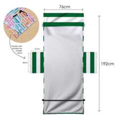 Celtic - 2001 Home Kit Green Football Sunbed Towel With Pockets - thumbnail 3