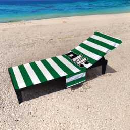 Celtic - 2001 Home Kit Green Football Sunbed Towel With Pockets
