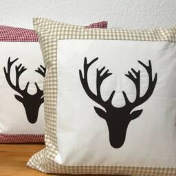Country Style Cushion Cover Pillow Christmas White/Beige 40x40cm - thumbnail 3