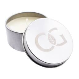Personalised With Own Logo Round Scented Candle Engraved Tin Lid - thumbnail 4