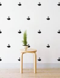 Mini Swans - Set Of 36 Wall Sticker Decal - Pattern, Art, Girls Room, Boys Nursery Decal, Decals, Kids Room Patterns - thumbnail 1
