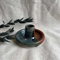 Earth Candlestick, Candle Holder, Candlestick Gift Set, Homeware, Boho Home Decor, Green & Brown