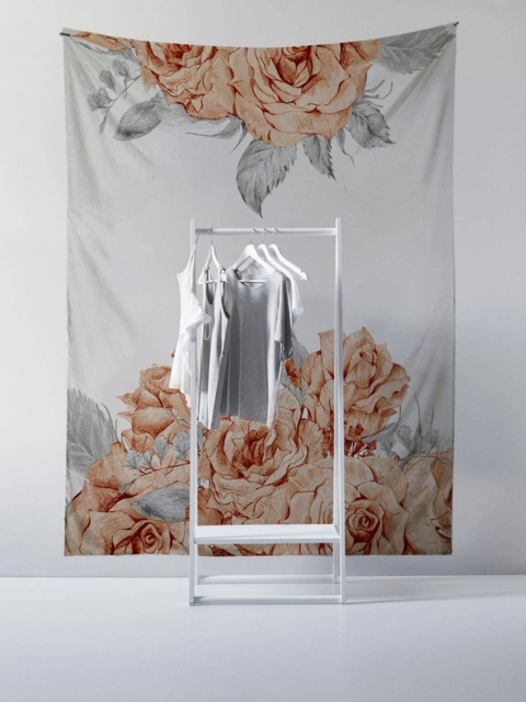 Blooming Rose - Wall Tapestry Tapestry Hangings Wanderlust Bohemian Home Decor Dorm T#30 - image 1