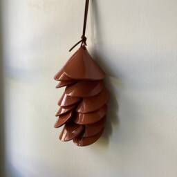 Handmade Terracotta Tile Wall Hanging Wabi Sabi Ceramic Art - thumbnail 3