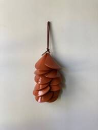 Handmade Terracotta Tile Wall Hanging Wabi Sabi Ceramic Art - thumbnail 1