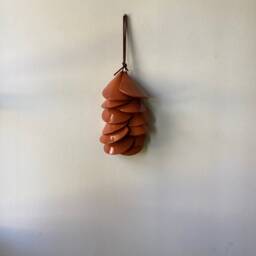 Handmade Terracotta Tile Wall Hanging Wabi Sabi Ceramic Art - thumbnail 4