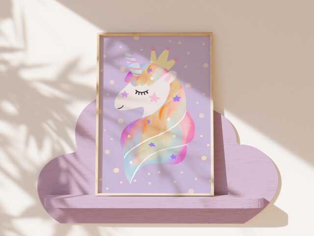 Girls Nursery Prints, Unicorn, Baby Girl Nursery, Playroom Decor, Bedroom Pink Wall Art, Newborn Gift, Downloadable Prints - image 1