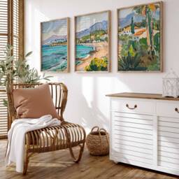 Set Of 3 Marbella Travel Prints, Posters, Tropical Decor, Botanical Art, Spanish Wall Gift, Gift - thumbnail 3