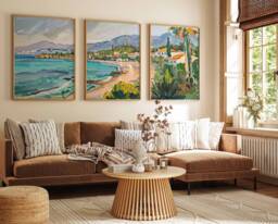 Set Of 3 Marbella Travel Prints, Posters, Tropical Decor, Botanical Art, Spanish Wall Gift, Gift - thumbnail 1