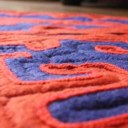 Eshsoy - Shyrdak Felt Rug/88 cm Diameter - thumbnail 3