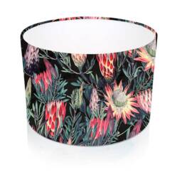 Handmade Pink Protea Floral Lampshade, Black Velvet, UK Made - thumbnail 2
