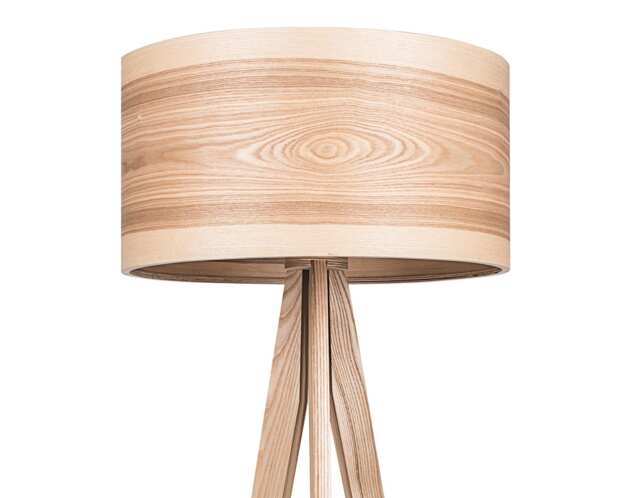 Heartwood Ash Veneer Floor Lamp - Handmade Modern Lighting - image 1