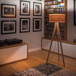 Heartwood Ash Veneer Floor Lamp - Handmade Modern Lighting - thumbnail 3