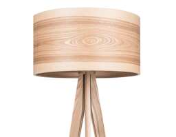 Heartwood Ash Veneer Floor Lamp - Handmade Modern Lighting - thumbnail 1