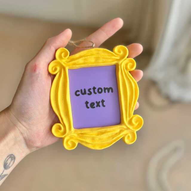 Custom Friends Monica Yellow Door Frame Inspired Style Wall Hanging Home Decor Accessories Customisable Text - image 1