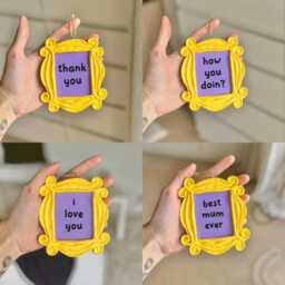 Custom Friends Monica Yellow Door Frame Inspired Style Wall Hanging Home Decor Accessories Customisable Text - thumbnail 3