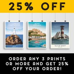 Mont Orgueil Castle Print - Jersey Gorey Harbour Saint Martin Travel Poster - thumbnail 2