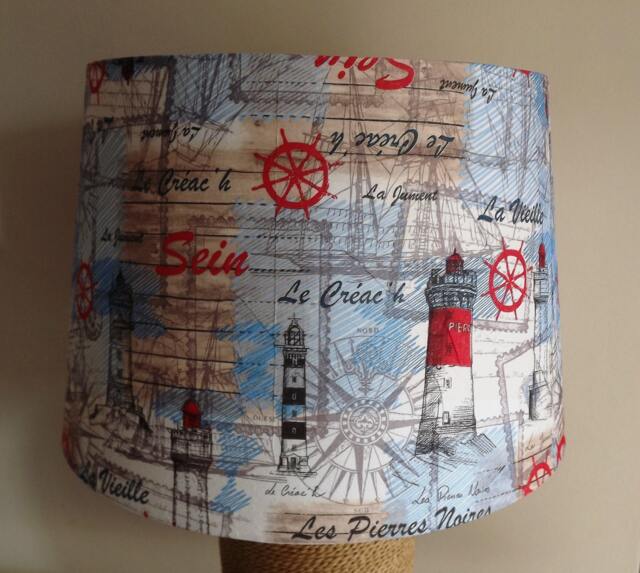 Handmade Nautical Lighthouse Lampshade Seaside Bathroom Light - image 1