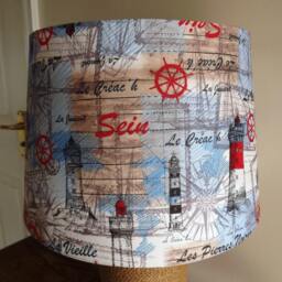 Handmade Nautical Lighthouse Lampshade Seaside Bathroom Light - thumbnail 3