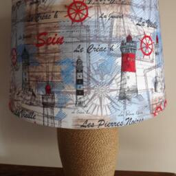 Handmade Nautical Lighthouse Lampshade Seaside Bathroom Light - thumbnail 2