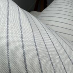Cotton Cushion Cover For Sofa Or Bed, White /Storm Striped Pillow 22 - thumbnail 3