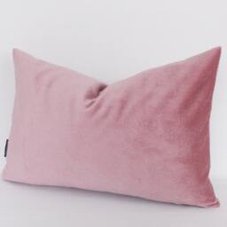 Rose Velvet Lumbar Pillow Cover Decorative Cotton Cushion - thumbnail 3