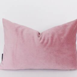 Rose Velvet Lumbar Pillow Cover Decorative Cotton Cushion - thumbnail 2