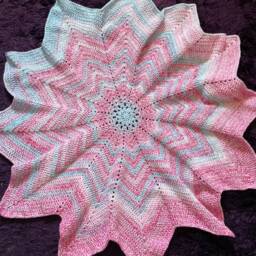 Handmade Crochet Baby Blanket Star Shaped - thumbnail 3