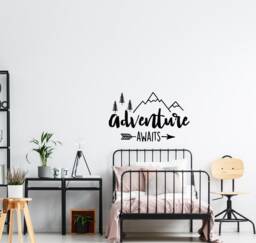 Adventure Awaits Nursery Wall Decal - Inspirational Quote Explore Decor Lw11 - thumbnail 1