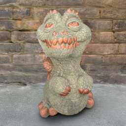 Baby Dragon Sculpture Concrete Figurine Stone Wild Animal Statue Handcrafted Garden Decor Cement Yard Ornament Lover Gift - thumbnail 1