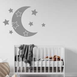 Moon & Stars Nursery Wall Decal Removable Sky Decor 4366 - thumbnail 2