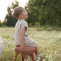 Wicker Stool For Kids Eco-Friendly Boho Decor By Munia - thumbnail 2