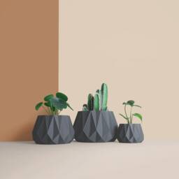 3D Printed Cactus, Succulent Planters , Mid Century Idea Gift For Home, Large Planter Pot - thumbnail 3