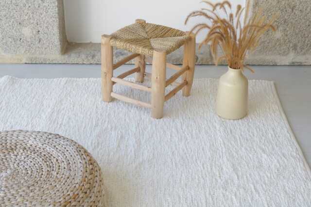 Large Pearl White Rug 170x240cm, Off Rug, Living Room Bedroom Bohemian Contemporary Kids Tapis Blanc Cass?? - image 1