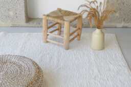 Large Pearl White Rug 170x240cm, Off Rug, Living Room Bedroom Bohemian Contemporary Kids Tapis Blanc Cass?? - thumbnail 1