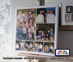Custom 7 Photo Picture Collage Family Holiday Baby Pet Portrait Wedding Photography Wall Art Framed Canvas Print Birthday Gift - thumbnail 1